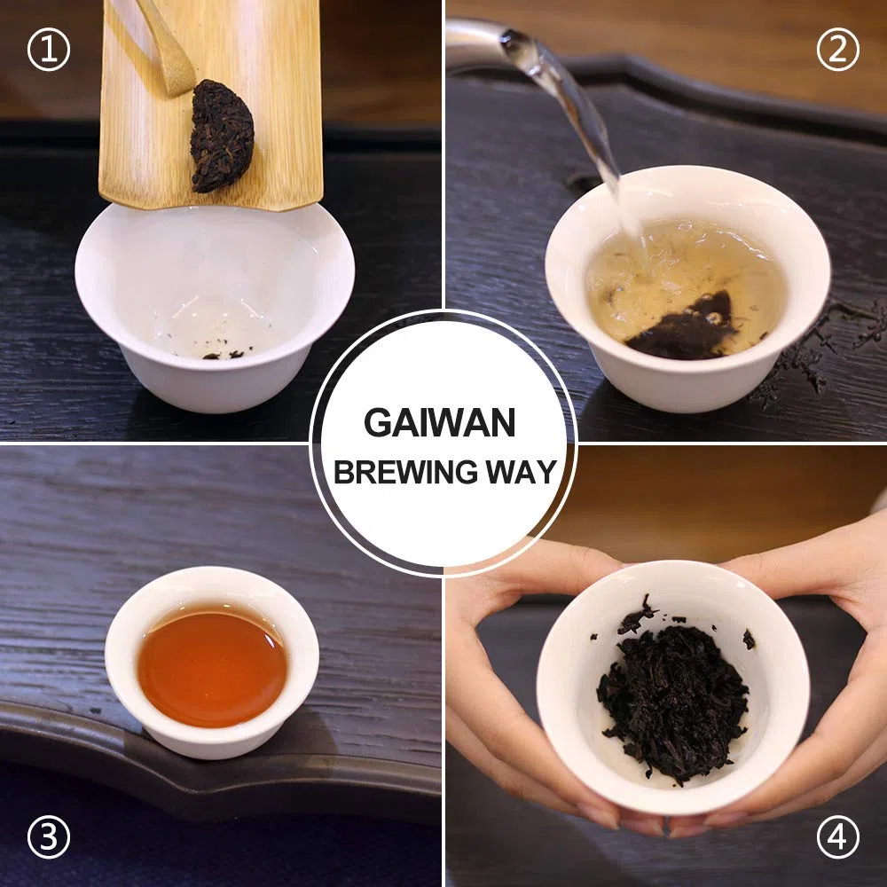 LWXLJMJZC-Torta di Tè Puerh Matura (96 Coppe) Torta al Mini Pu-erh Fermentato (shu) Pu-erh in Tubo di Foglie di Bambù 200g
