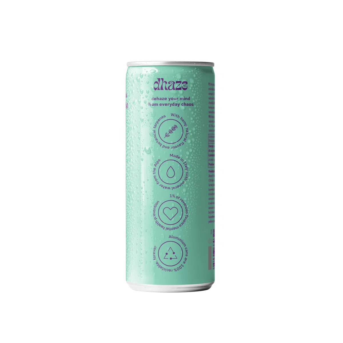 Dhaze: chill drink analcolico confezione da 24 lattine da 0,33l con estratto di semi di canapa