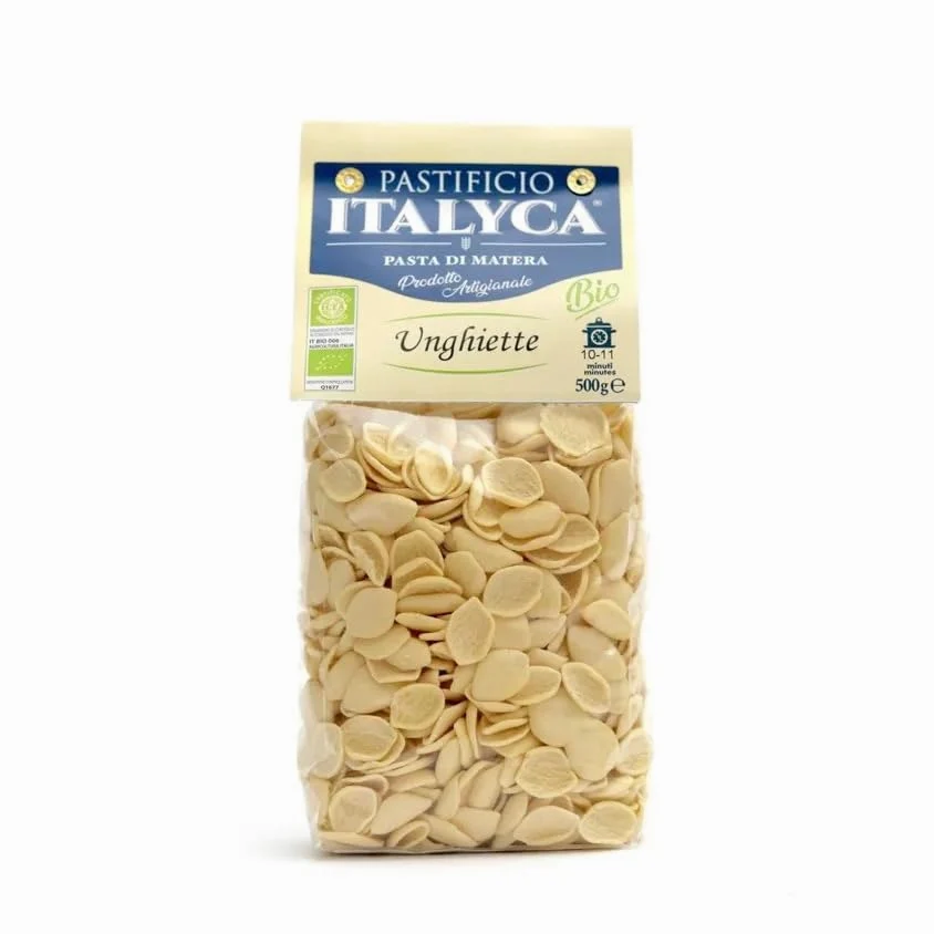 15 x 500 g - Unghiette Bio - Pasta di Grano Duro - Prodotta in Basilicata - Pacco da 500 g - Pastificio Italyca