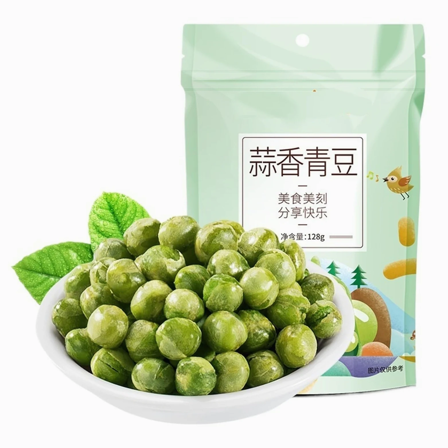 128 g di piselli croccanti al gusto di aglio: freschi, aromatici e ricoperti di olio, lo snack perfetto for soddisfare la tua voglia di spuntino(3bag)