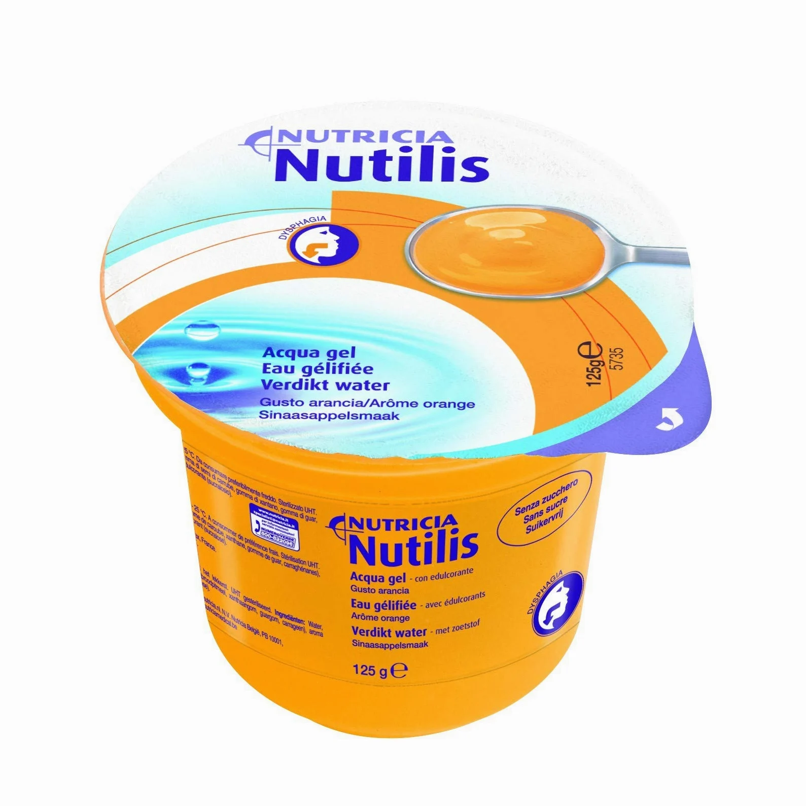 Nutilis Aqua Gel Arancia 12 x 125 gr Danone Nutricia