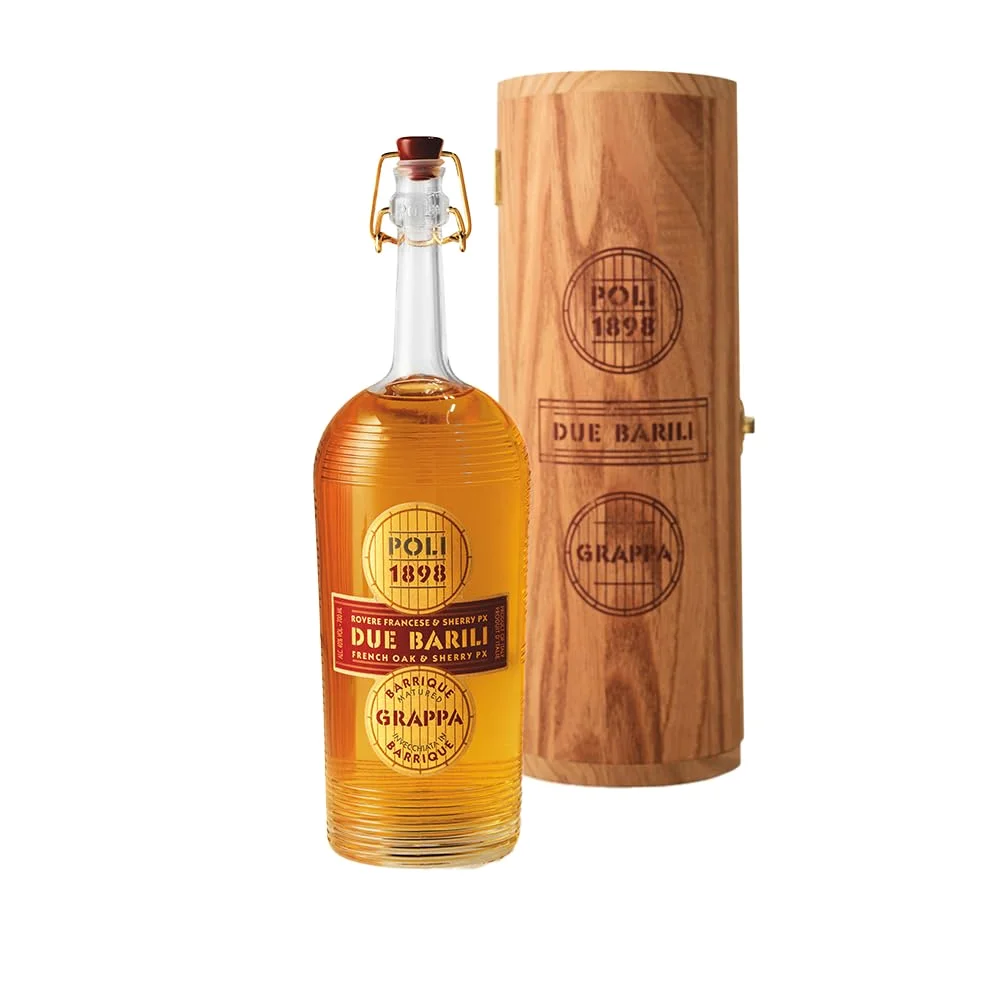 Poli, Grappa Due Barili in Tubo Legno - 700 ml