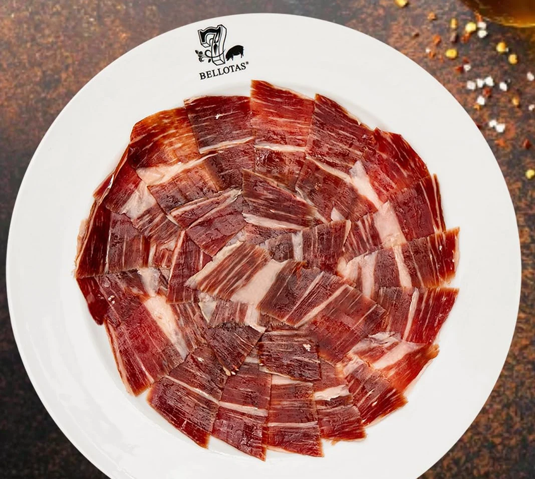 Prosciutto 7 BELLOTAS 100% Iberico di Ghianda | Jamon Bellota Pata Negra | Prosciutto crudo con 48 Mesi di stagionatura Naturale (Disossato +1,0KG)