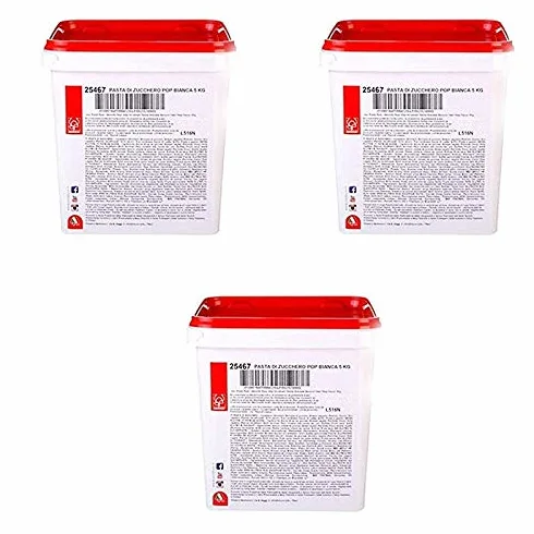 Pasta di zucchero Modecor POP bianca secchio 5 Kg per copertura x 3 pz 15 kg