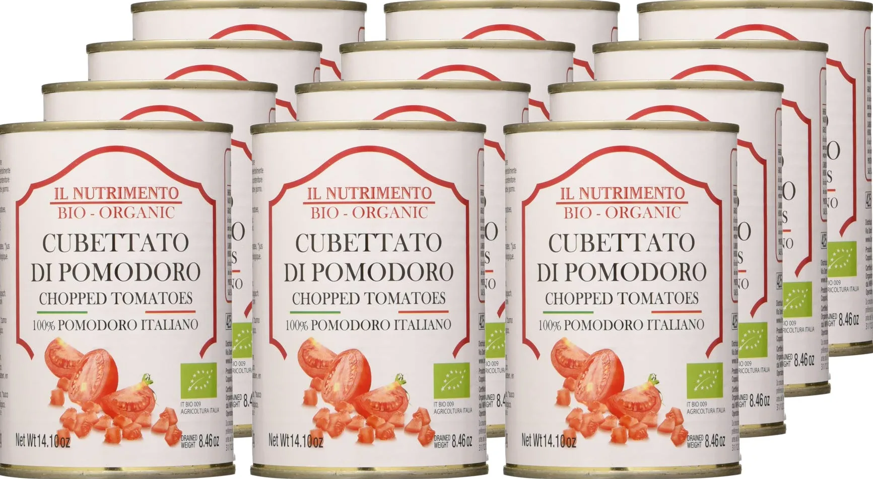 Probios Il Nutrimento Cubettato di Pomodoro in Lattina - 12 lattine da 400 gr