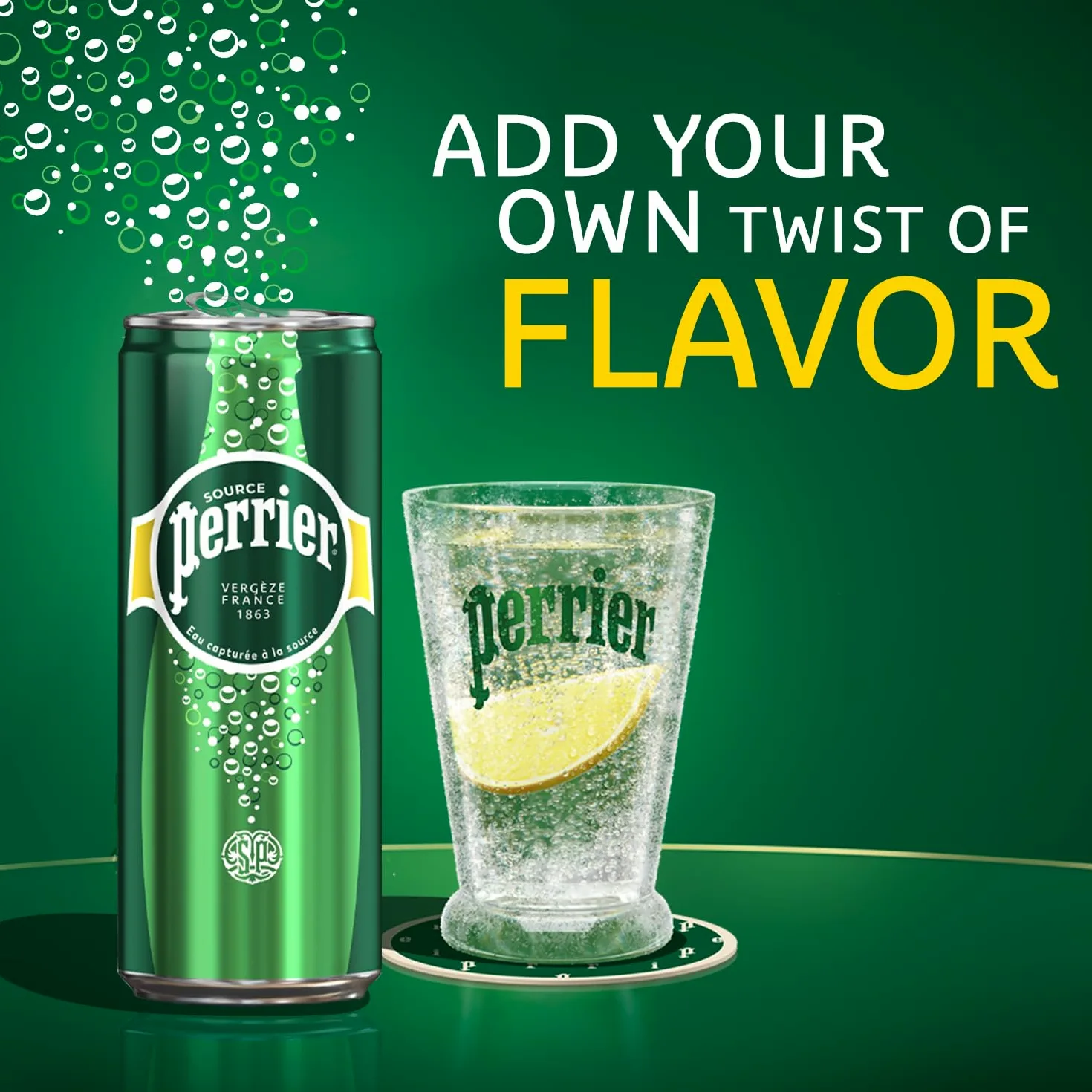 Perrier 250 ml acqua frizzante Slim Can (confezione da 35) 12336215