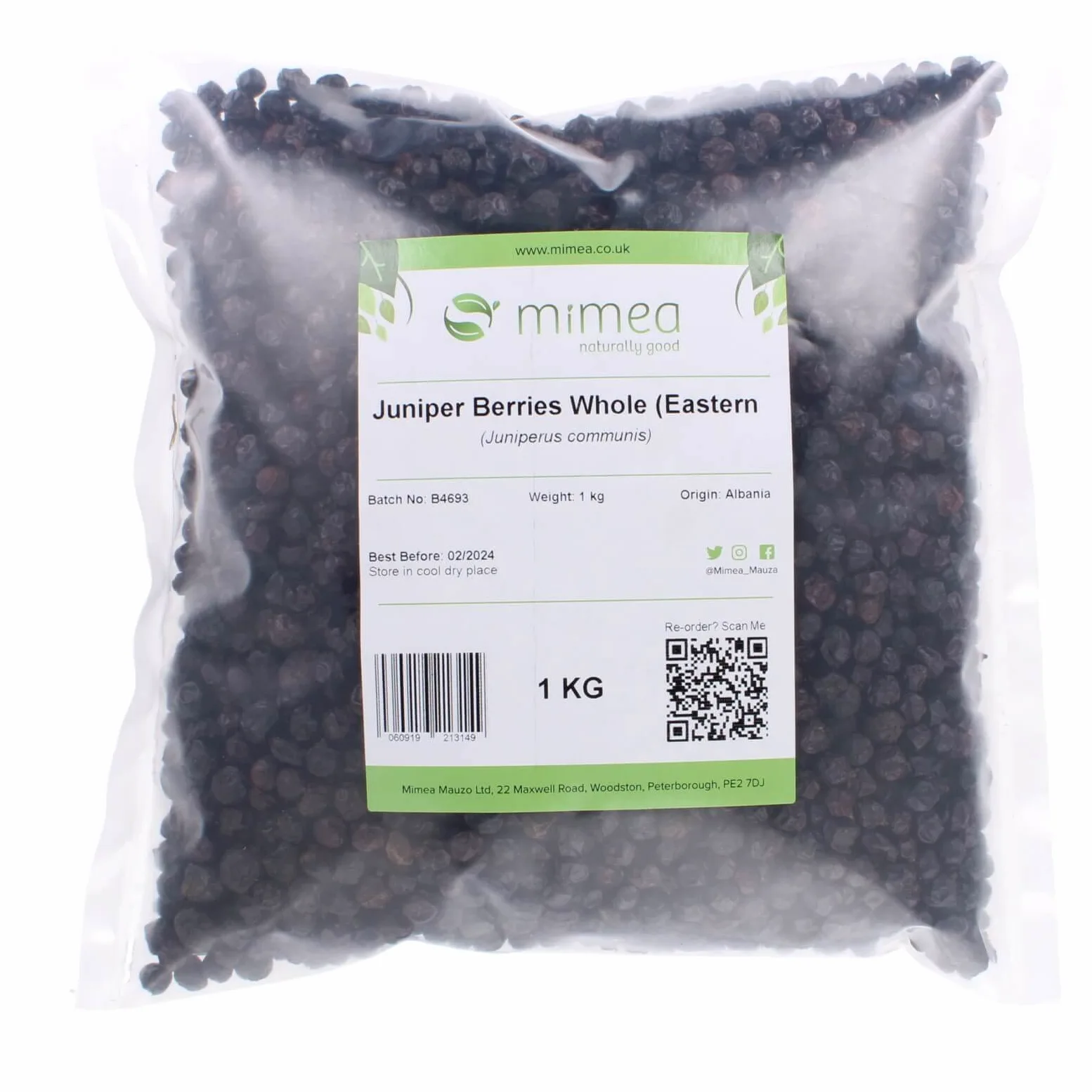 Bacche di ginepro intere (Europa orientale) - Ideale per cucinare o distillare Gin 1 kg