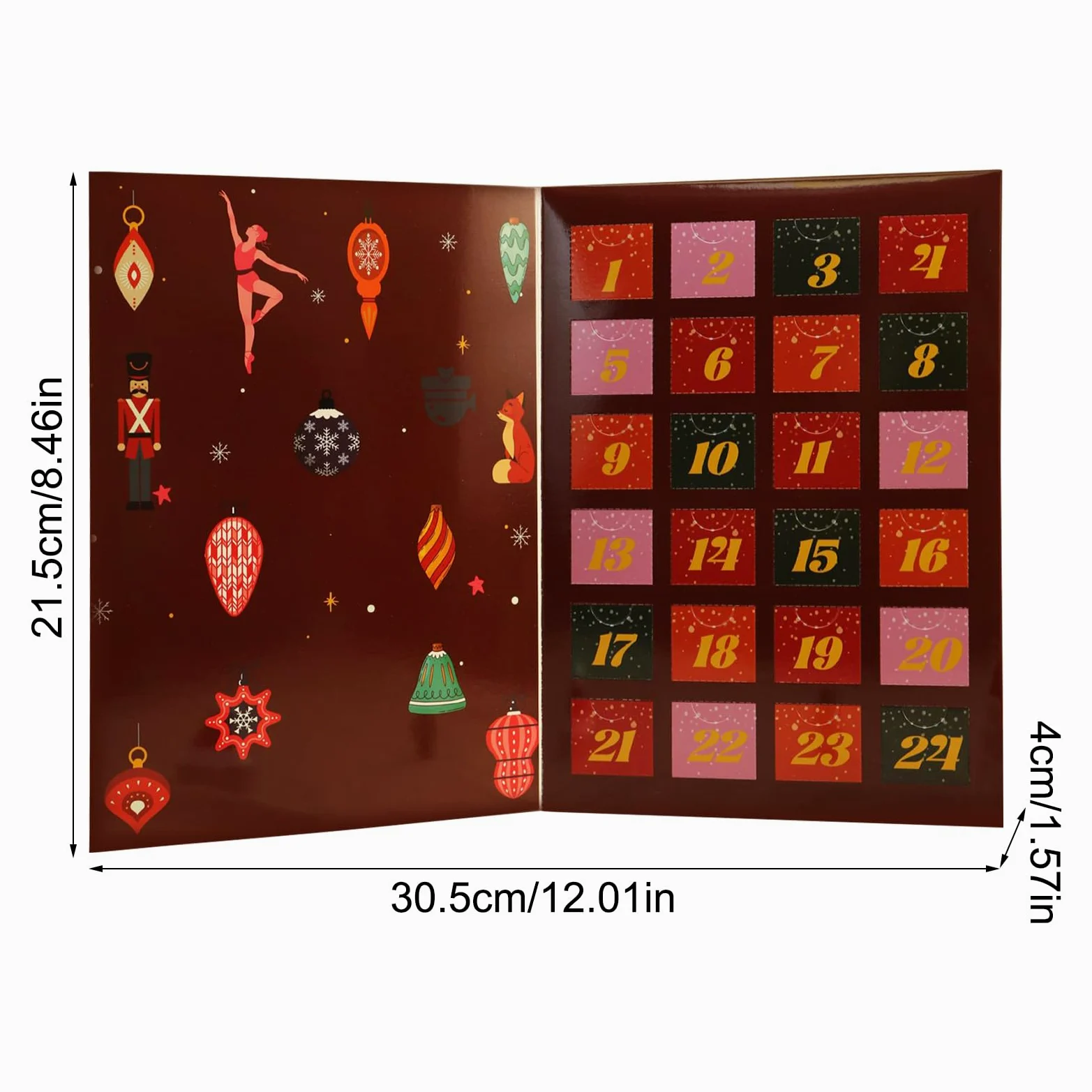 Calendario 'Avvento - 24 giorni vuoto riutilizzabile favori di festa | Conto alla rovescia Decorazione | Per soggiorno, camera da , festa scolastica attività familiare