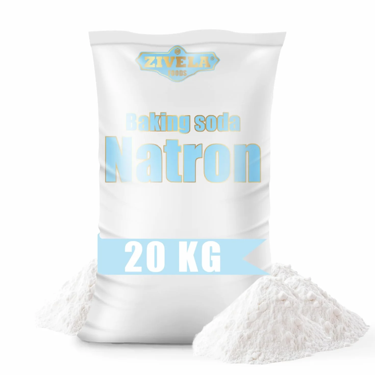 Bicarbonato di sodio, bicarbonato di sodio, sale di sodio, 4 x 5 kg di sodio E500, 100% puro, qualità alimentare