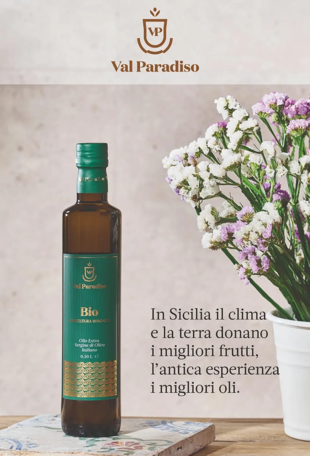 Val Paradiso Olio Extravergine di Oliva Italiano Biologico, Certificato Biologico ICEA, Olio di Oliva Extravergine, 100% Italiano, Estratto a Freddo (Latta da 5 litri)