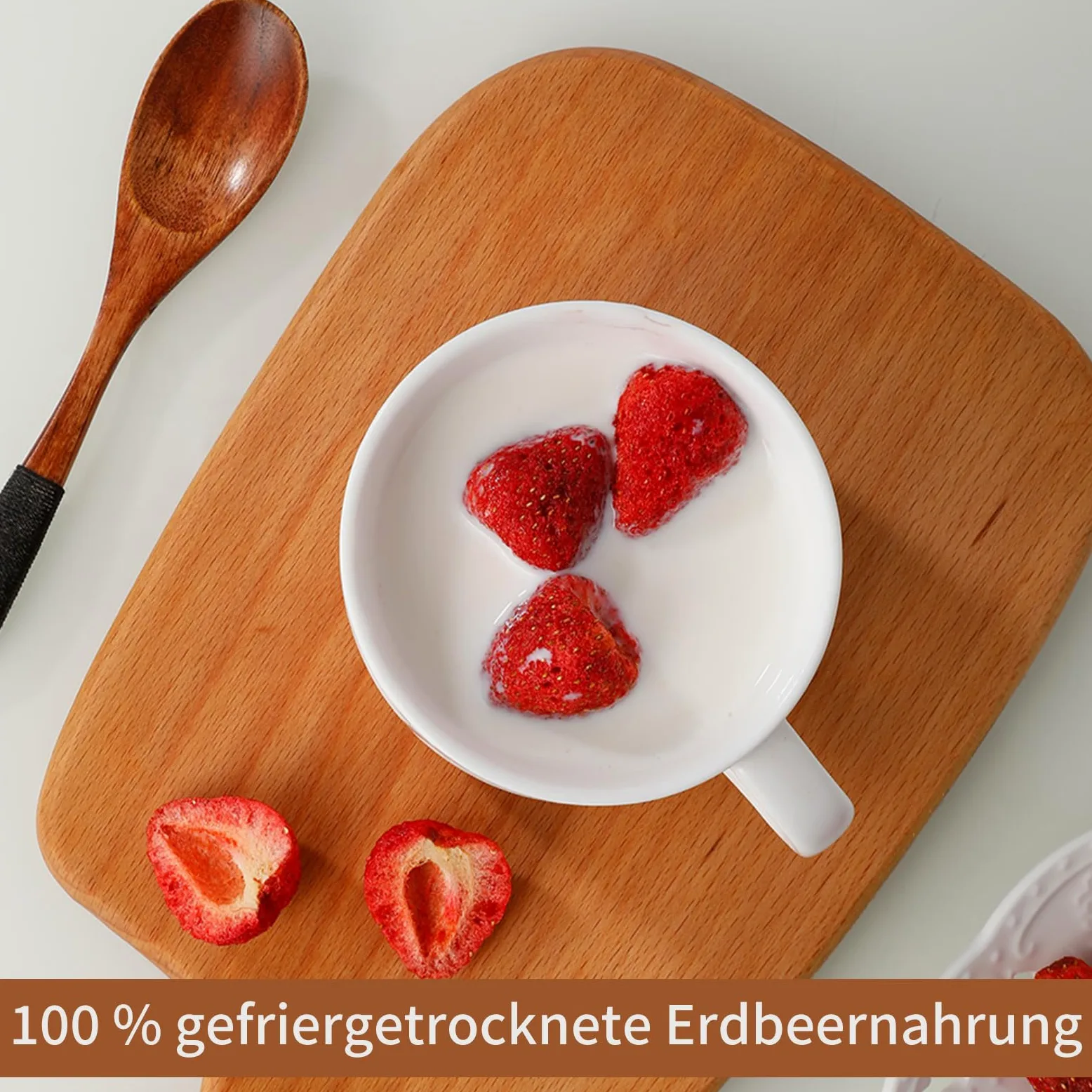 Fragole liofilizzate premium 110 g,Fragole secche congelate intere grandi,100% naturali,Senza additivi