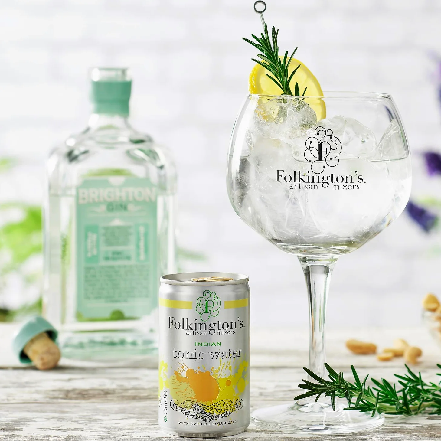 Acqua Tonica Indian Tonic Water Folkington's 10 x150 ml Lattine (FOTO SOLO SCOPO ILLUSTRATIVO)