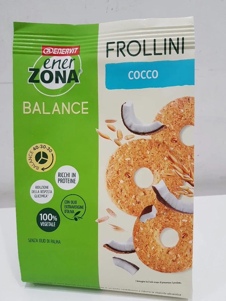 6 Enerzona Frollini 40-30-30 da 250 g. gusto Cocco