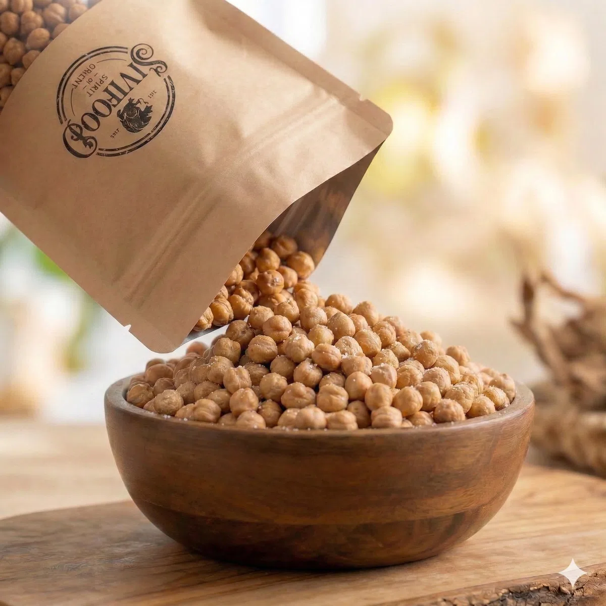SIVIFOOD ceci tostati salati croccanti 500g – 100% naturali, senza additivi – Snack salato e vegetale – Ceci arrostiti freschi con sale – Ricco di gusto – Qualità premium roasted and salted chickpeas