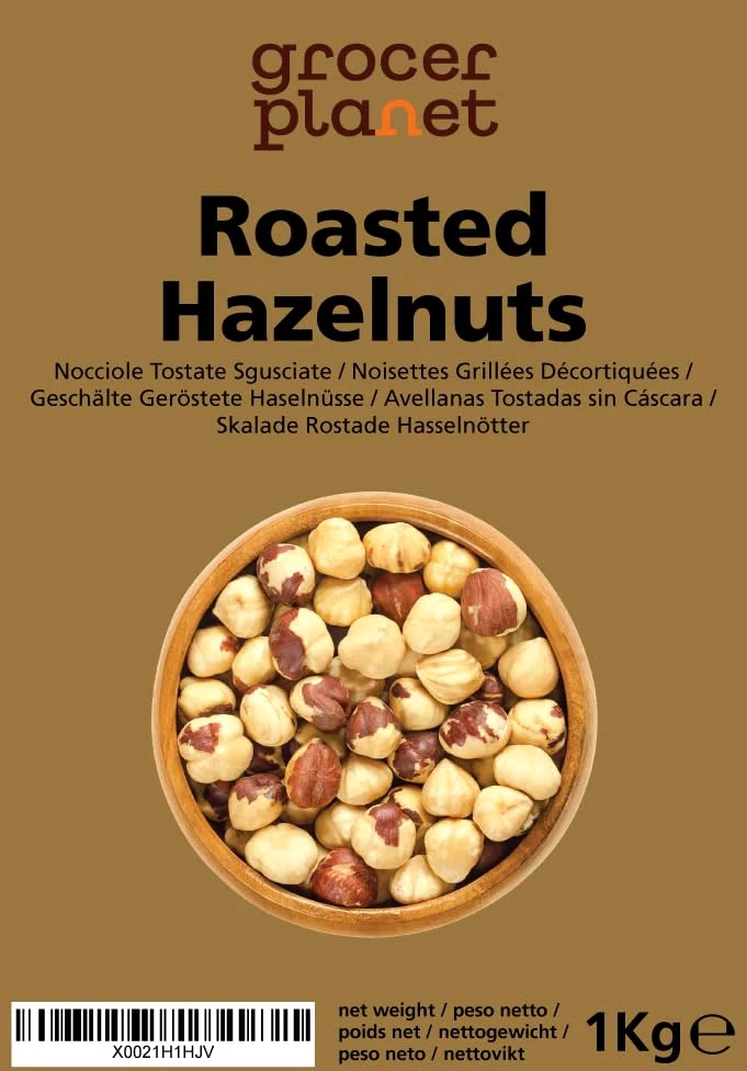 Grocer Planet - Nocciole Tostate Sgusciate Naturali (1Kg) | Non Salate | Origine Campania
