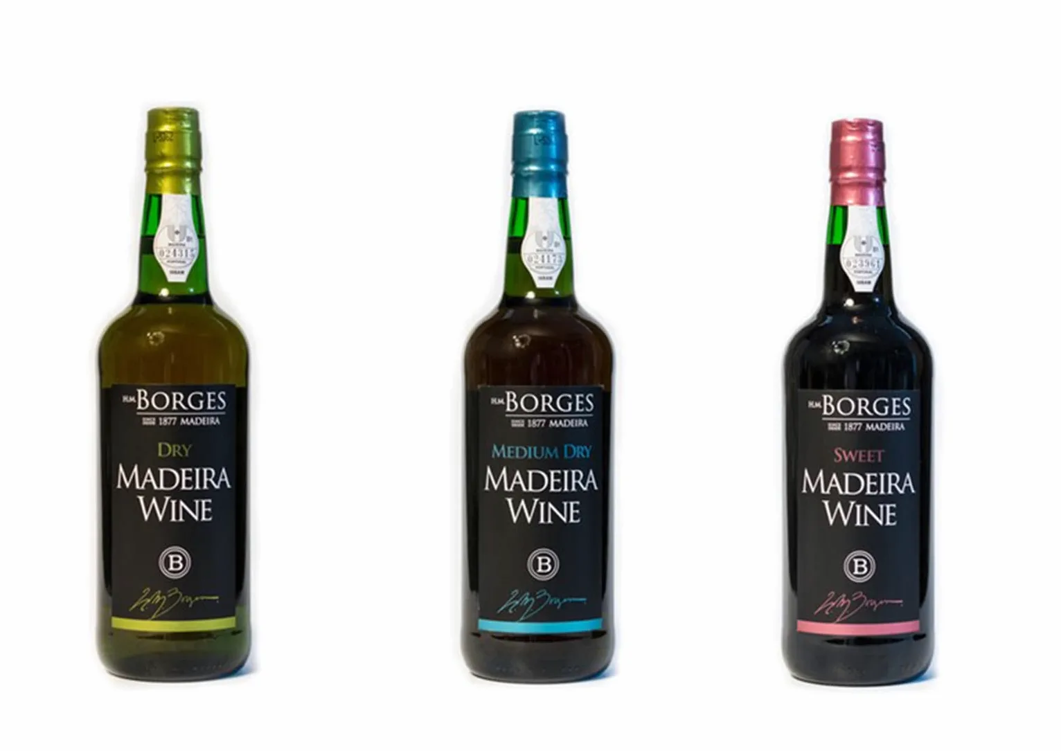 H.M. Borges Madeira Madeira Vino Dry - 750 ml (Confezione da 3)