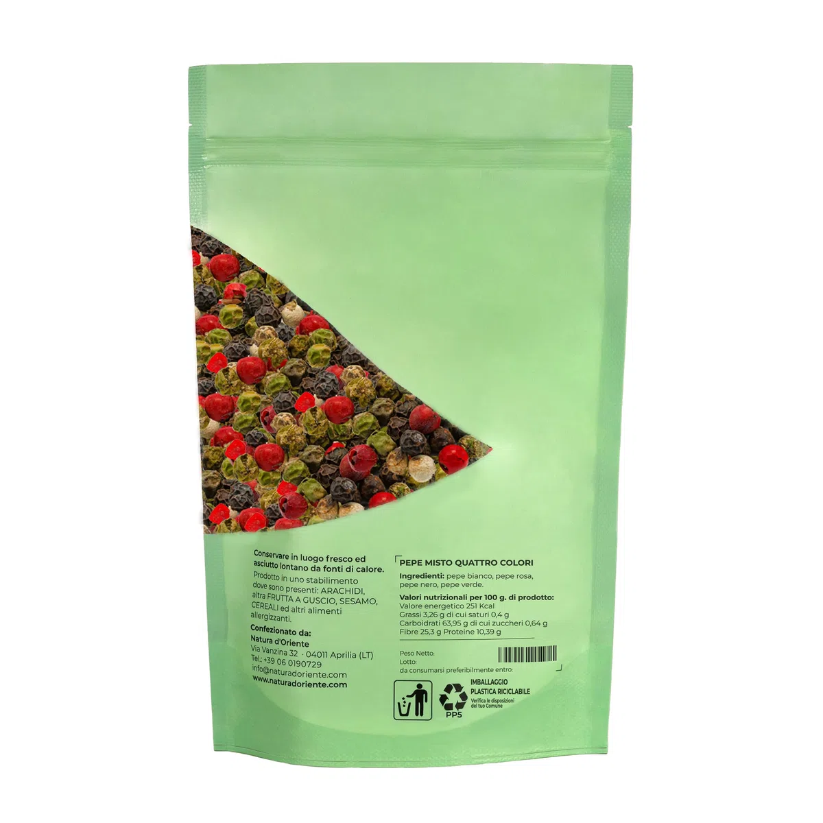 NATURA D'ORIENTE | Pepe misto quattro colori 500g | SELEZIONATO | Naturale 100% Senza Additivi