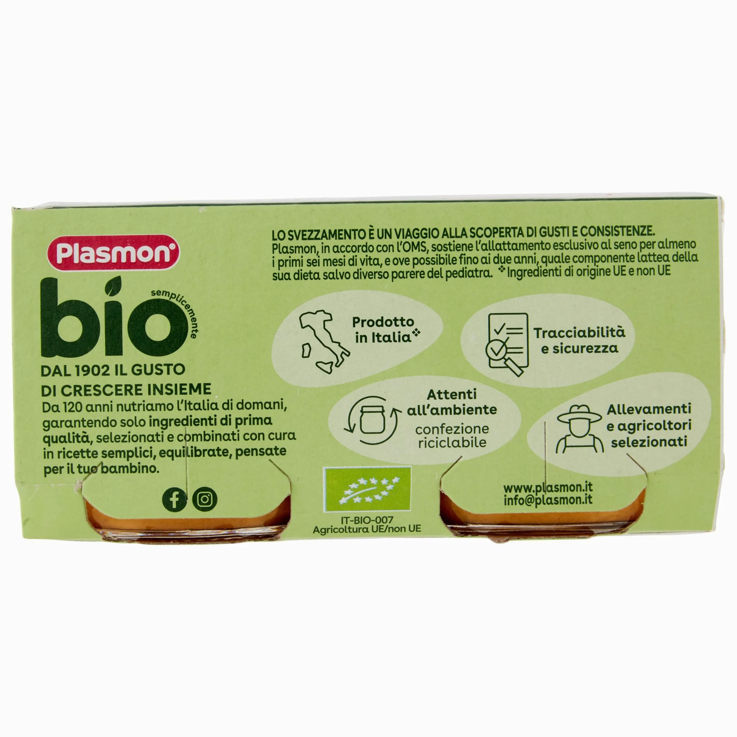 Plasmon BIO Omogeneizzato Manzo 2X80g (12 Confezioni)
