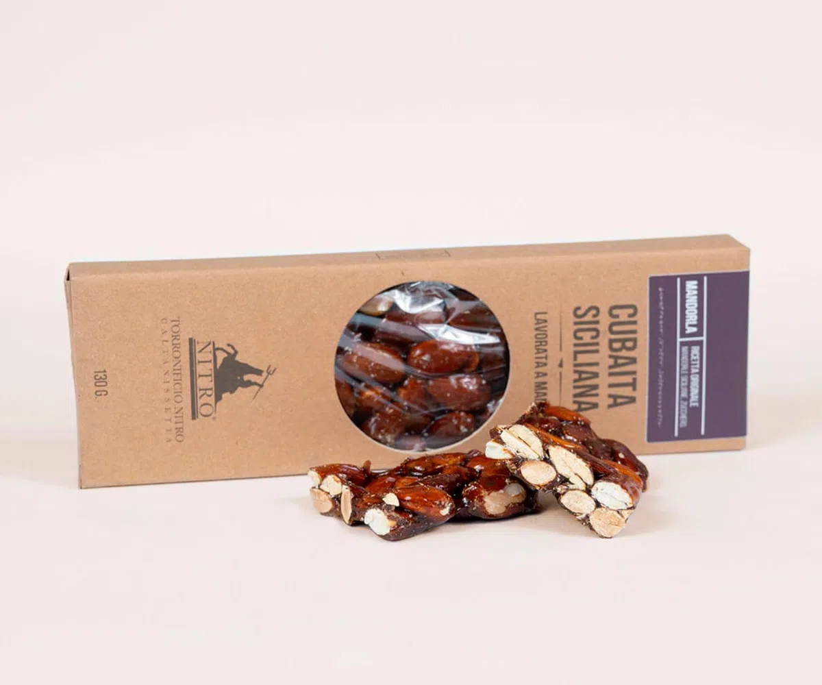 Torronificio Nitro - Croccante Siciliano Artigianale di Mandorle, Pistacchi, Nocciole, Sesamo | Dolce Tipico della Tradizione Siciliana | Confezione regalo da 4 pezzi | Prodotto in Sicilia |