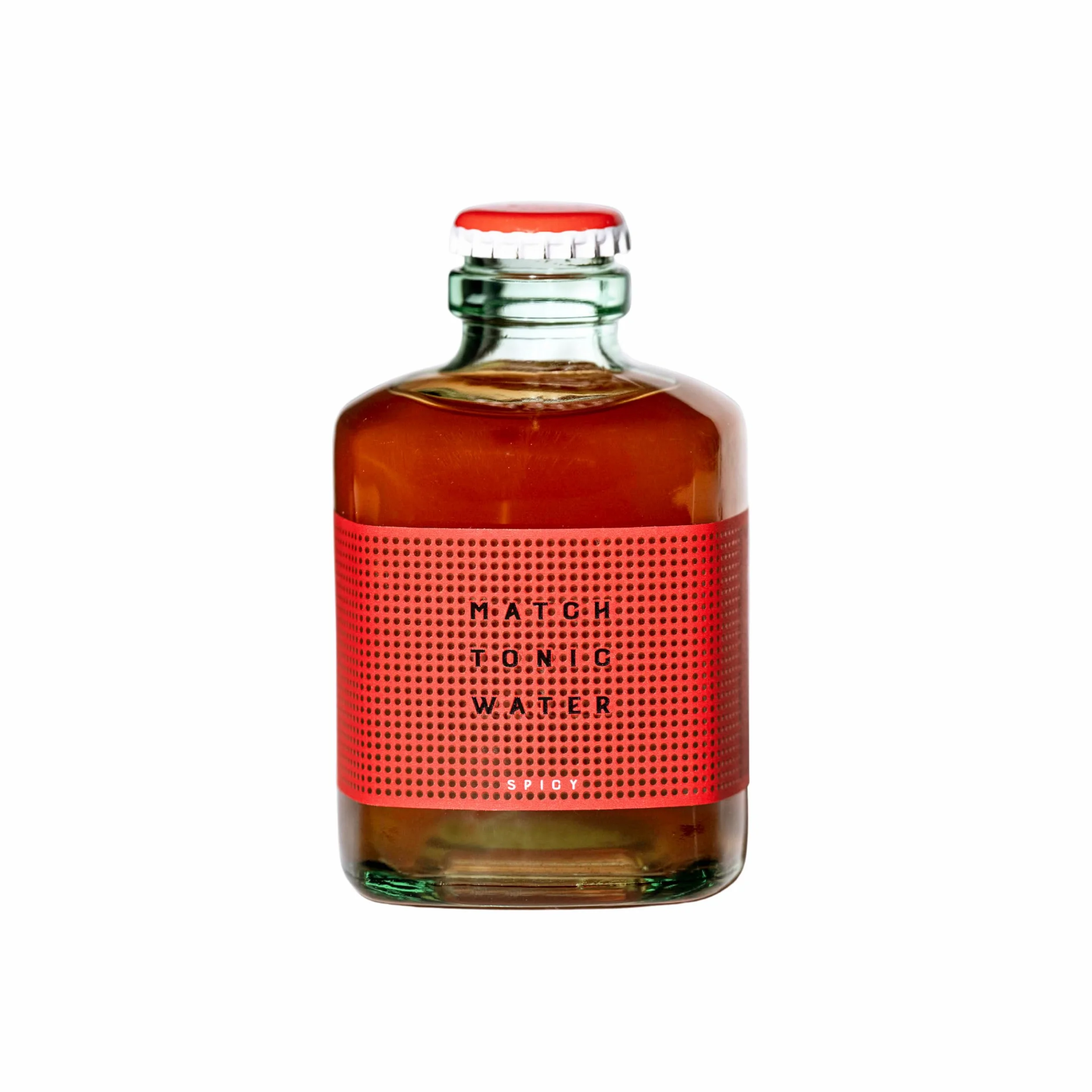 Match Tonic Spicy, Acqua Tonica, 4 bottiglie da 200ml, Ideale al Posto del Ginger Beer, con Peperoncino Rosso, Pepe Nero e Zenzero Fresco, Basso Contenuto di Zucchero, Materiale 100% Riciclato