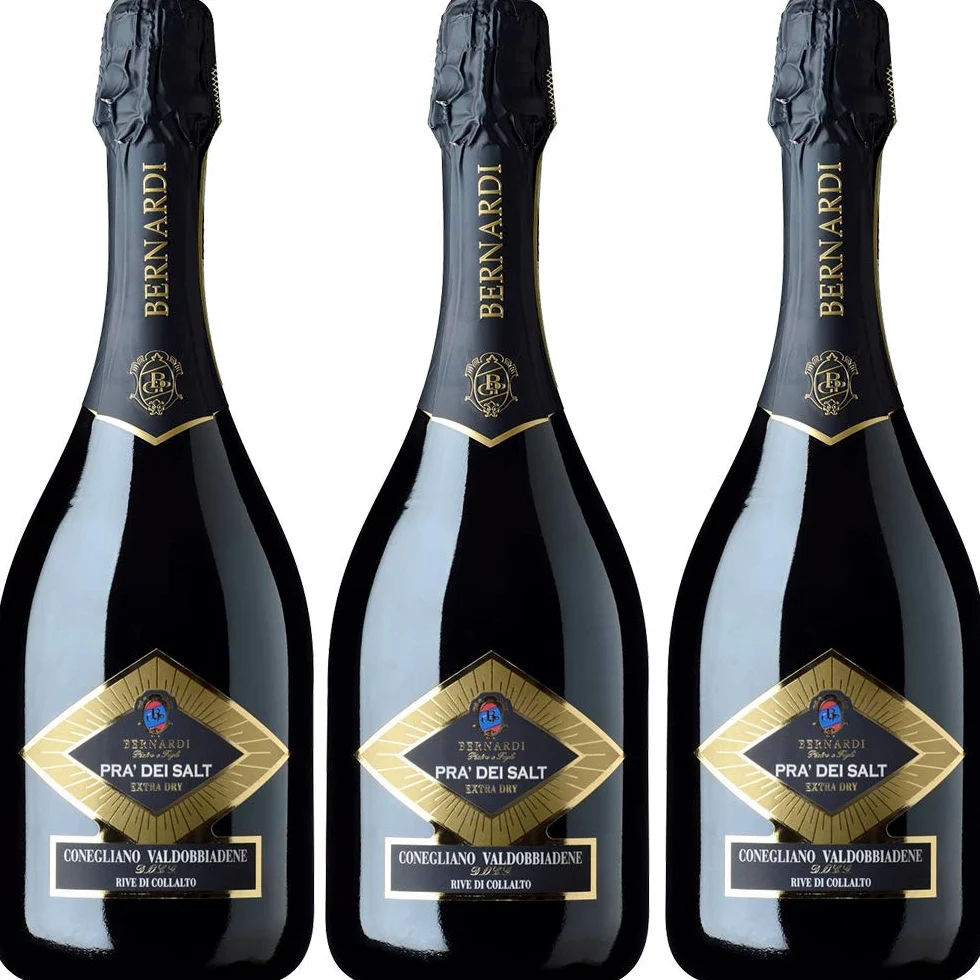Conegliano Valdobbiadene | Prosecco “Rive di Collalto” Docg | Bernardi Prà del Salt | Bollicine Italiane | 3 Bottiglie 75Cl | Perlage Fine | Aperitivo di Qualità | Idea Regalo