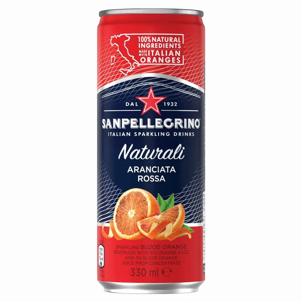 San Pellegrino Aranciata Rossa Lattina, 24 x 330 ml (Lattina Lim)