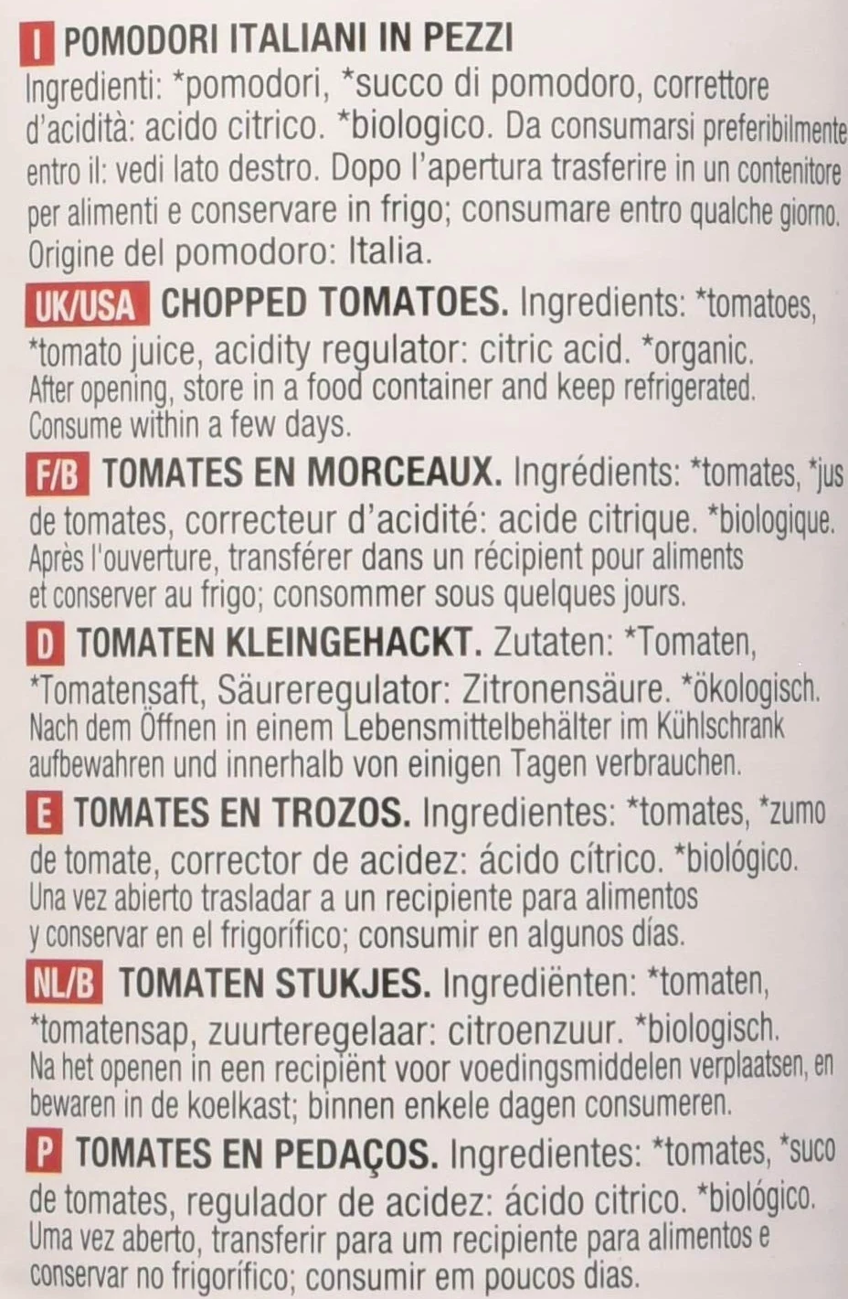 Probios Il Nutrimento Cubettato di Pomodoro in Lattina - 12 lattine da 400 gr
