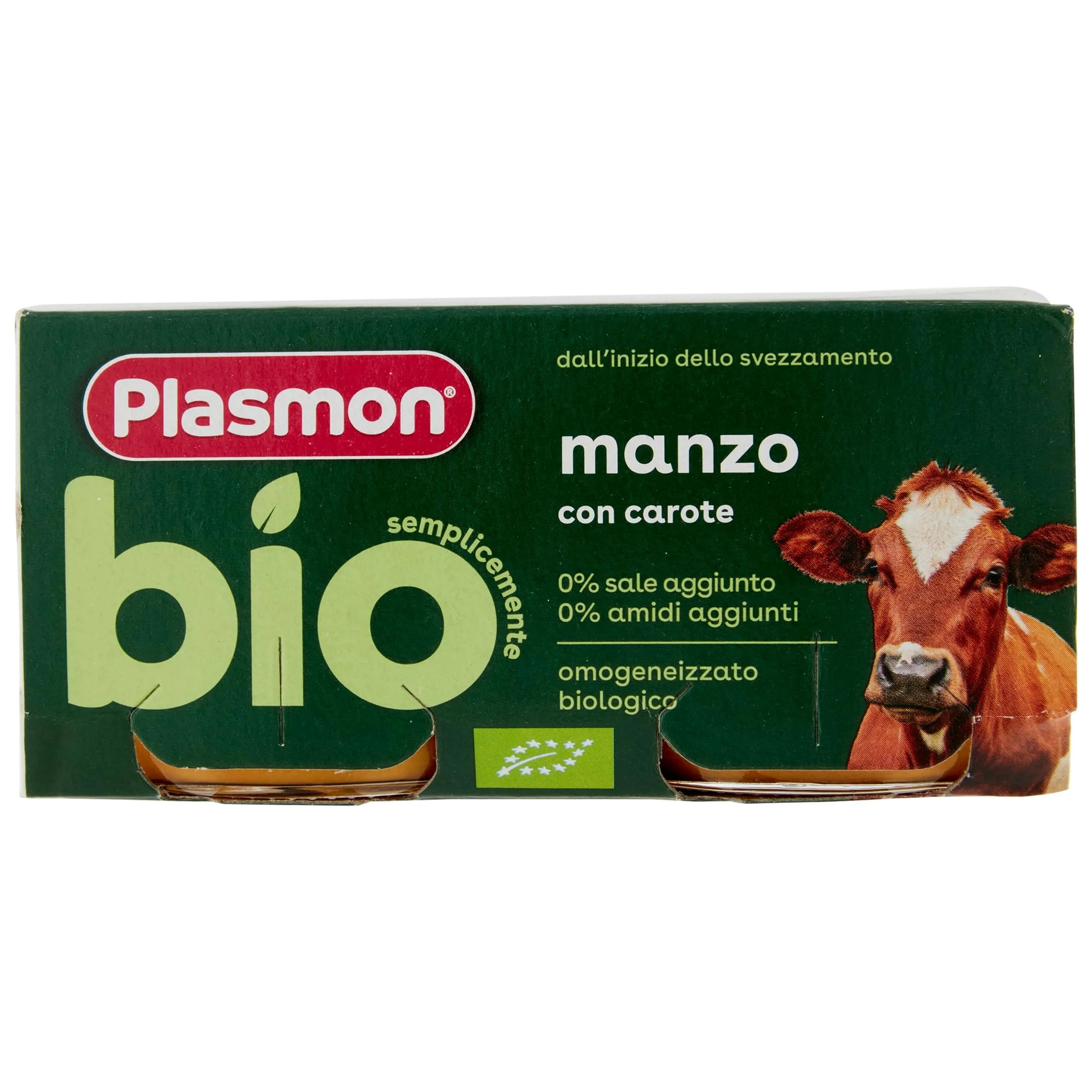 Plasmon BIO Omogeneizzato Manzo 2X80g (12 Confezioni)