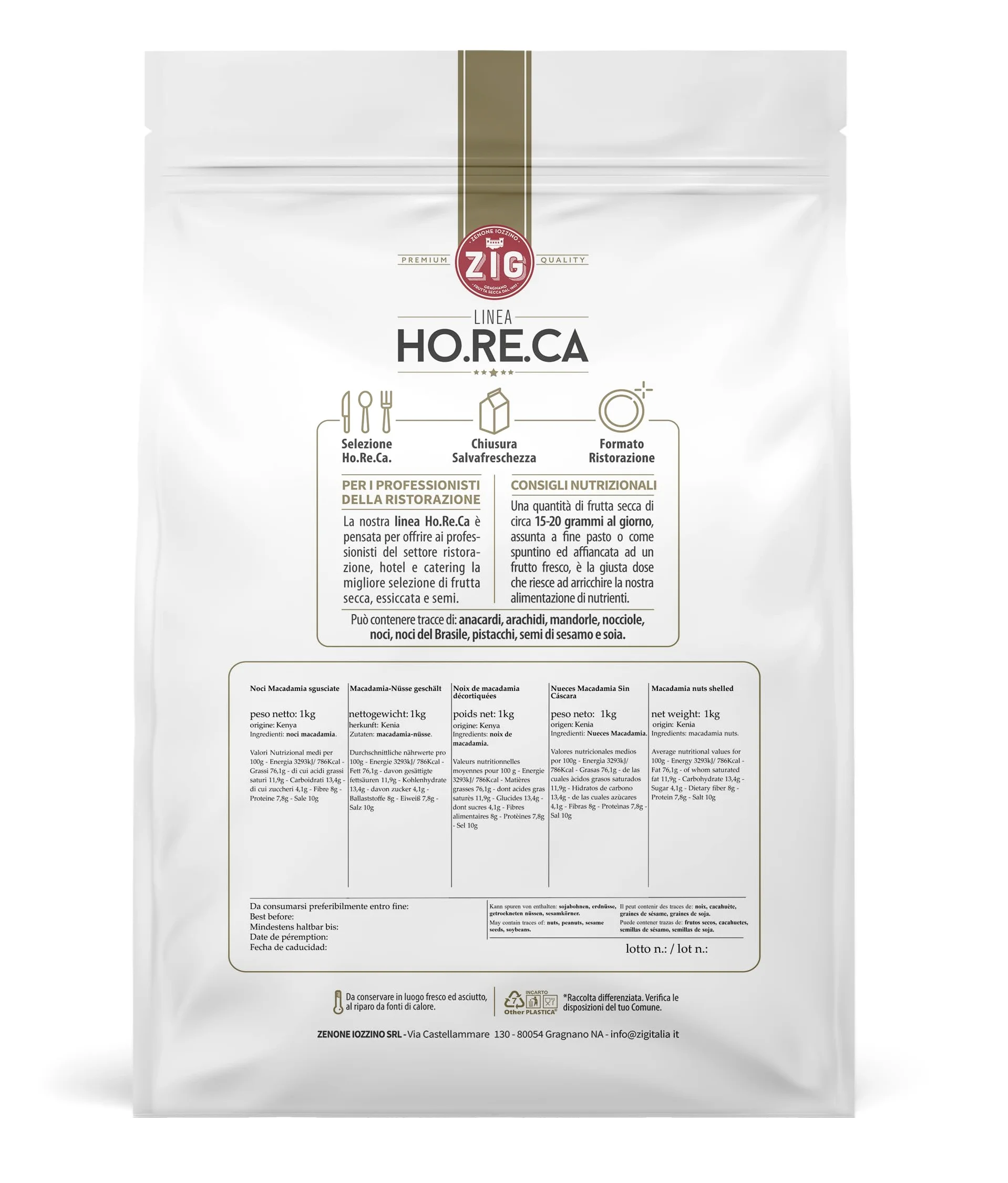 ZIG - HORECA - Noci Macadamia sgusciate 1 Kg