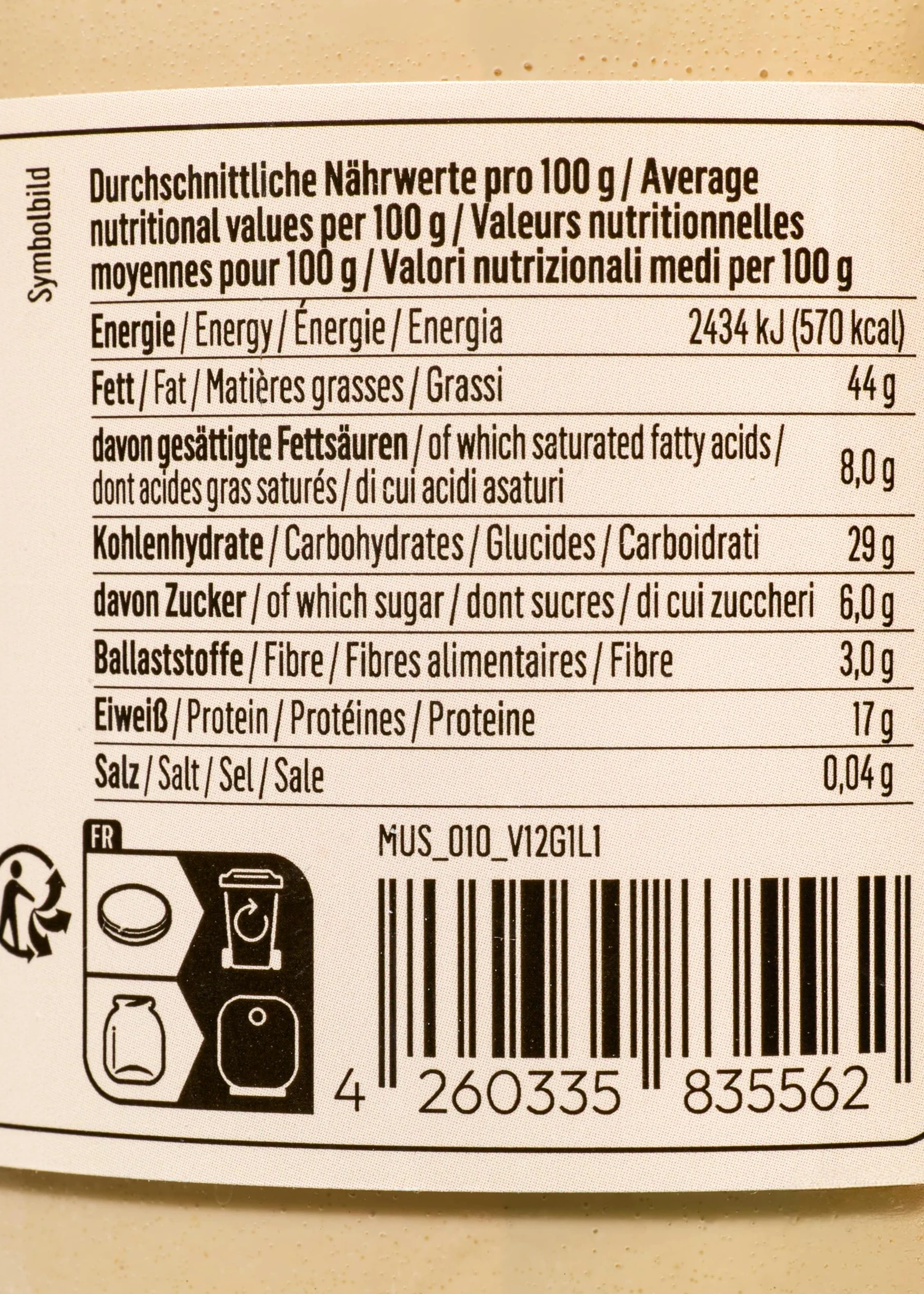 KoRo - Crema di anacardi 6 x 500 g - Crema di frutta secca senza zuccheri aggiunti e senza additivi - Spalmabile, 100% a base di anacardi, prodotto vegano
