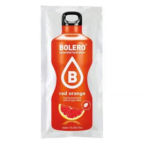 BOLERO Drinks 72 bustine da 9 grammi gusto RED ORANGE - Preparato istantaneo per Bevande con Stevia e Vitamina C e Senza Zucchero