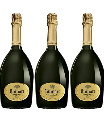 VINADDICT Set di 3 Champagne R De Ruinart Brut, 750 millilitri