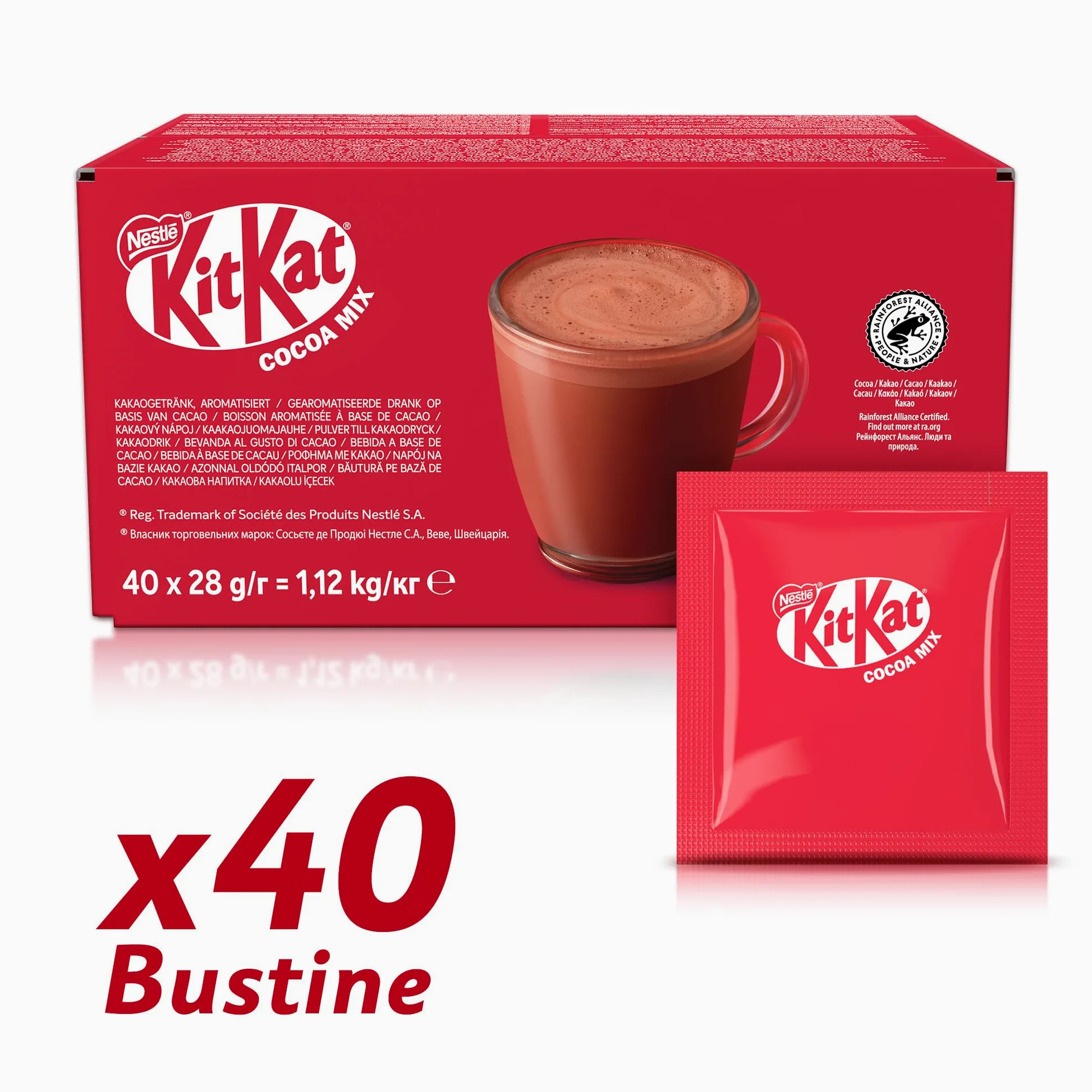KitKat Bevanda con cacao solubile, 40 bustine da 28g (1120g)