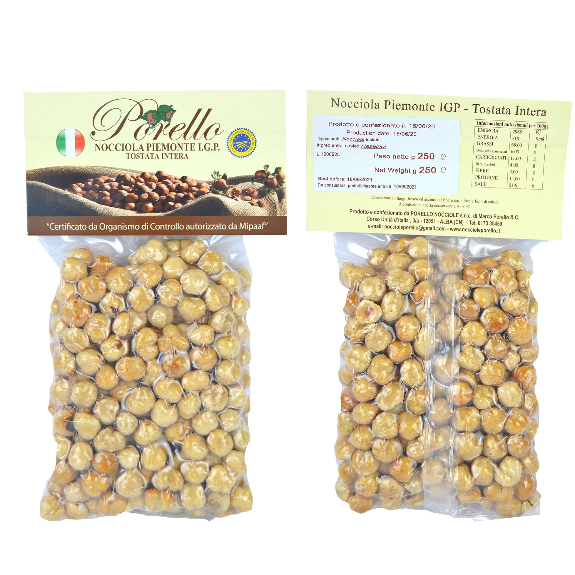 KG 1 NOCCIOLA PIEMONTE I.G.P. TOSTATA INTERA PER GELATERIA E PASTICCERIA IDEALE PER DECORARE