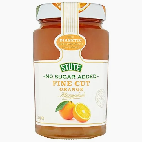 Stute Marmellata d'arancia senza zucchero aggiunto 430 g (confezione da 6 x 430 g)