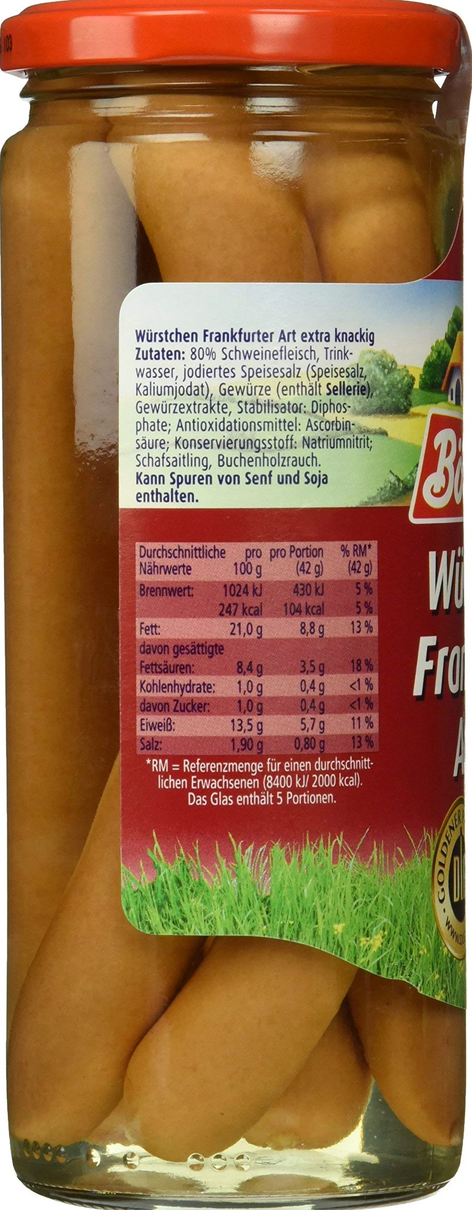 Böklunder Würstchen Frankfurter Art, confezione da 12 (12 x 210 g)