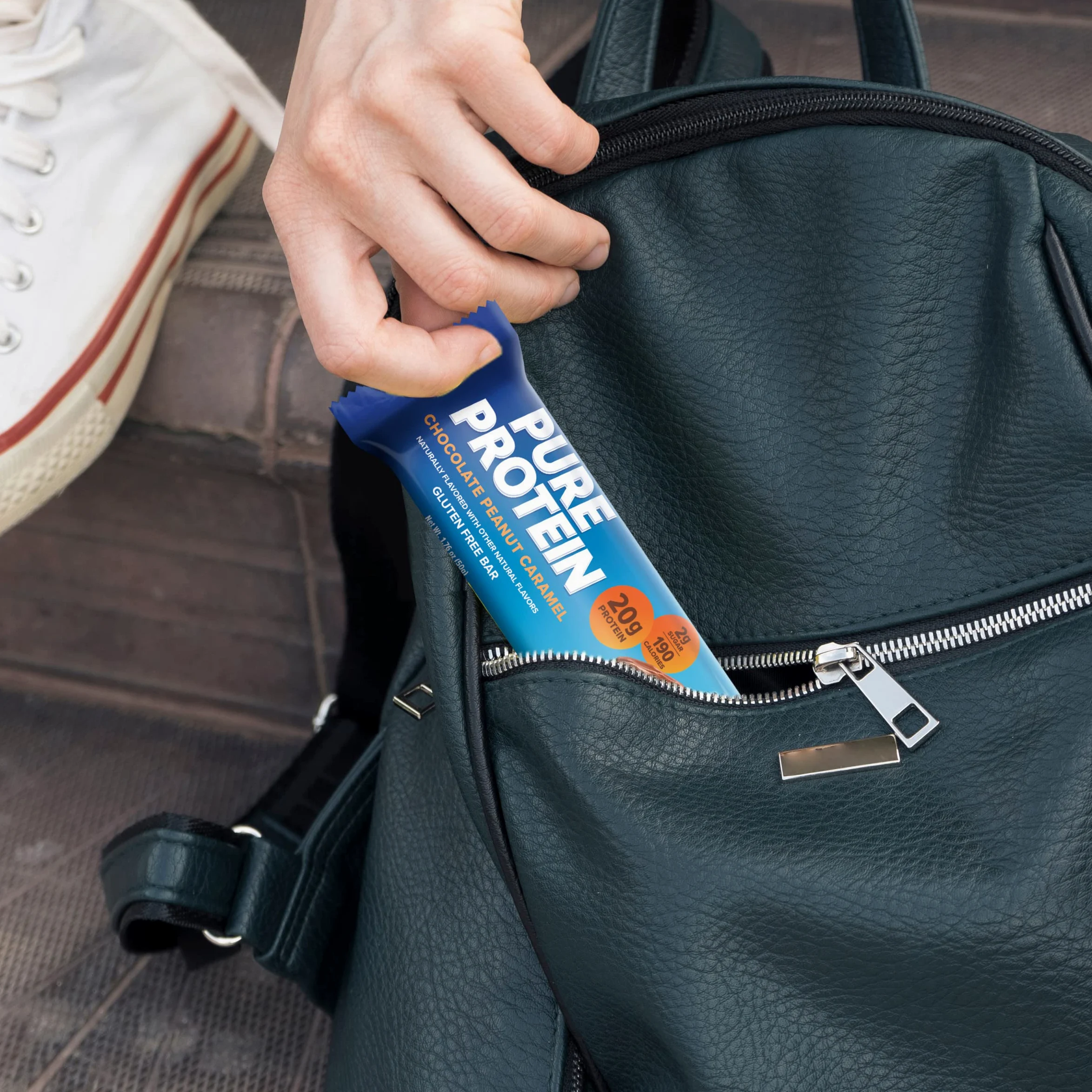 Pure Protein – Barrette Proteiche al Cioccolato, Arachidi e Caramello | Alto Contenuto Proteico, Senza Zuccheri Aggiunti | Snack Fit Ideale per Sportivi - Confezione da 12