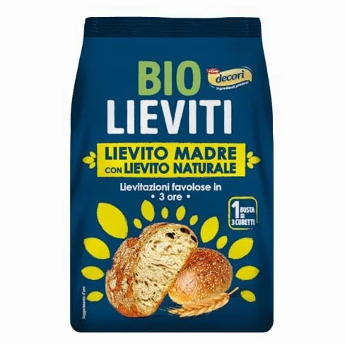 Decorì Bio Lievito Madre Essiccato per Pane, Pizza e Dolci - Lievitazione Rapida in 3 Ore - Ideale per Panificazione e Prodotti da Forno - Confezione da 105g (1 Pezzo)