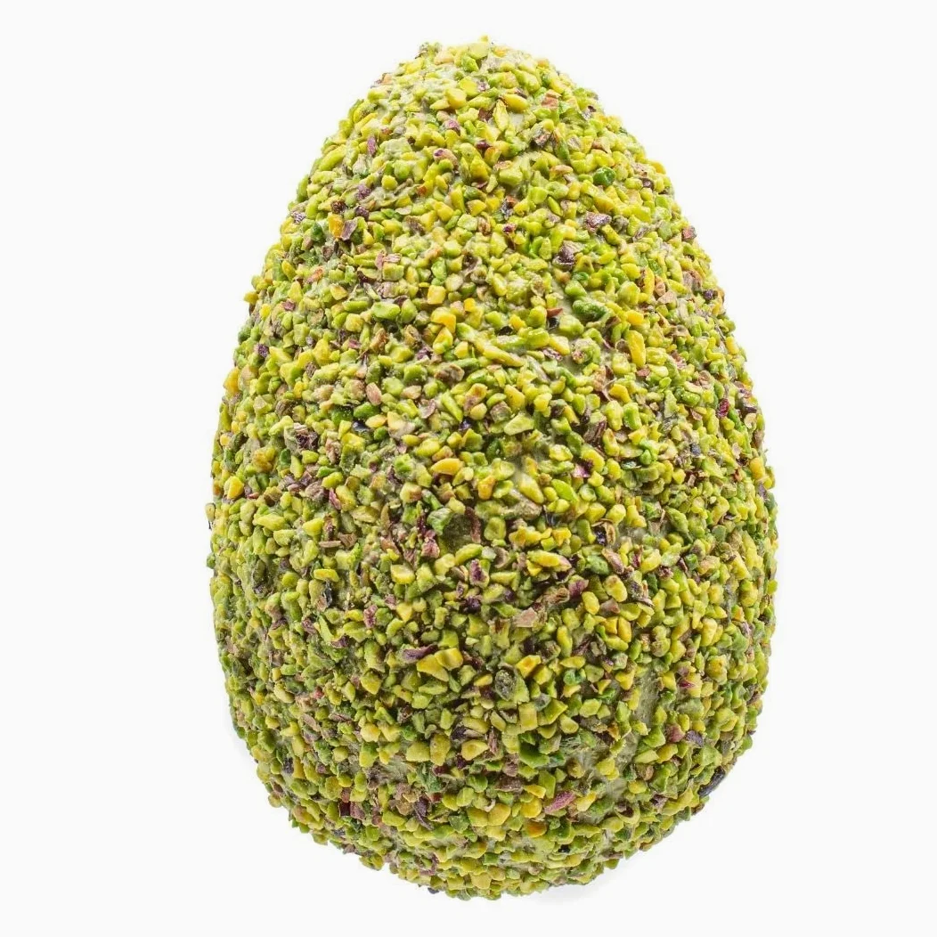 Uovo Di Pasqua al pistacchio con sorpresa all'interno in elagente scatola regalo. Realizzato con pregiato cioccolato senza l'utilizzo di surrogato. Prodotto di qualità