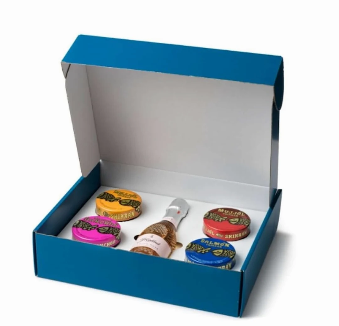 Eurocaviar - Shikran - Confezione Assaggio – 4 x 50 g di Perle di Caviali: Bottarga di Muggine Nera, Bottarga di Muggine Rossa, Salmone Affumicato, Acciughe + 200 ml di Champagne Senza Alcool – Set