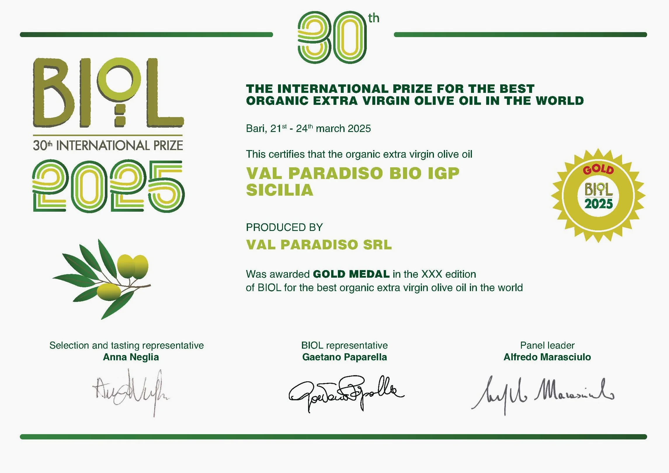 Val Paradiso Olio Extravergine di Oliva Italiano Biologico, Certificato Biologico ICEA, Olio di Oliva Extravergine, 100% Italiano, Estratto a Freddo (Latta da 5 litri)