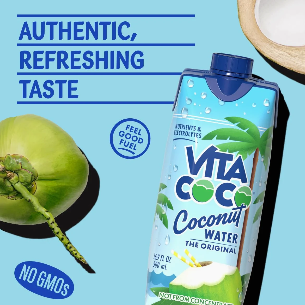 VITA COCO Coconut Water Tetra pak Original (Pure) 12x500ml (Pack of 12)