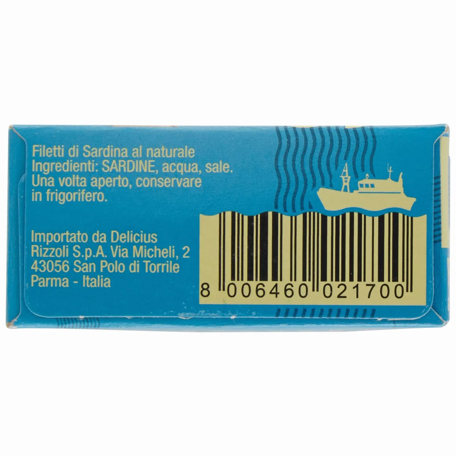 Delicius Scatola di Filetti di Sardina al naturale 120g (10 pezzi)