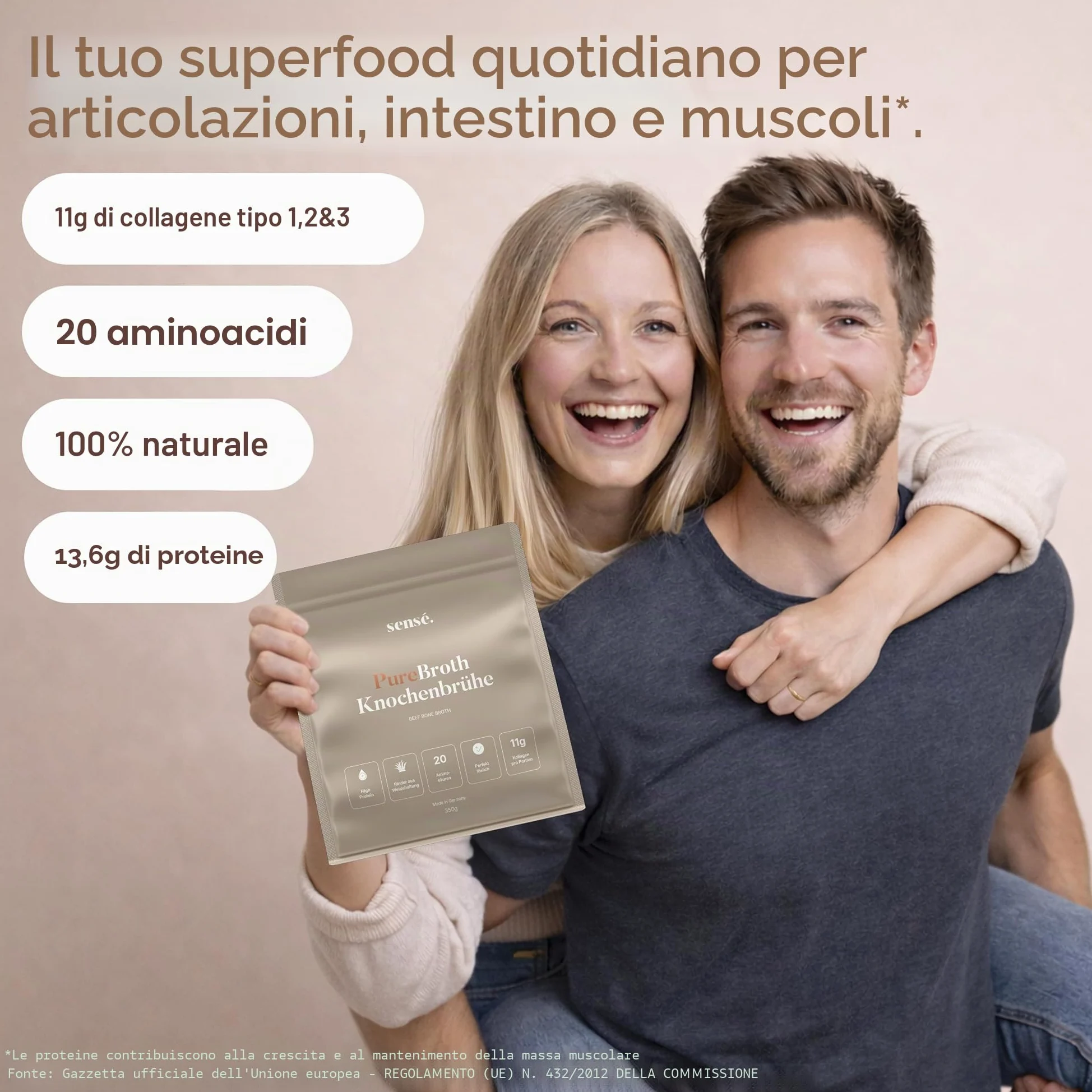 Brodo osseo in polvere di salice, dalla Germania, bioattivo, 350 g, collagene tipo 1,2 e 3 | Supporta articolazioni, intestini e pelle | alto contenuto proteico | Leaky Gut, Keto, Paleo | senza sale |