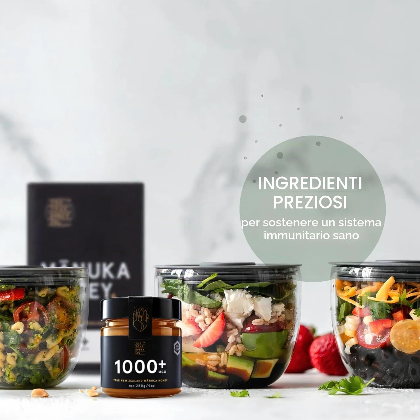 The True Honey Co. Miele di Manuka MGO 1000+ (UMF 22+) 250g | Certificato MGO e UMF | Esclusivo e di alta qualità | Prodotto e confezionato in Nuova Zelanda | In vetro con Signature Box | Di NZfyMe