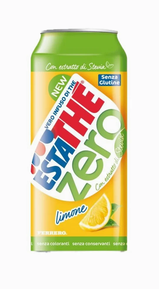 24X Confezione Per Estathé Zero Limone - The Freddo, Senza Zucchero, con Vero Infuso di Foglie di The e Succo di Limone, Bevanda Analcolica Senza Glutine, 24 Lattine da 330ml