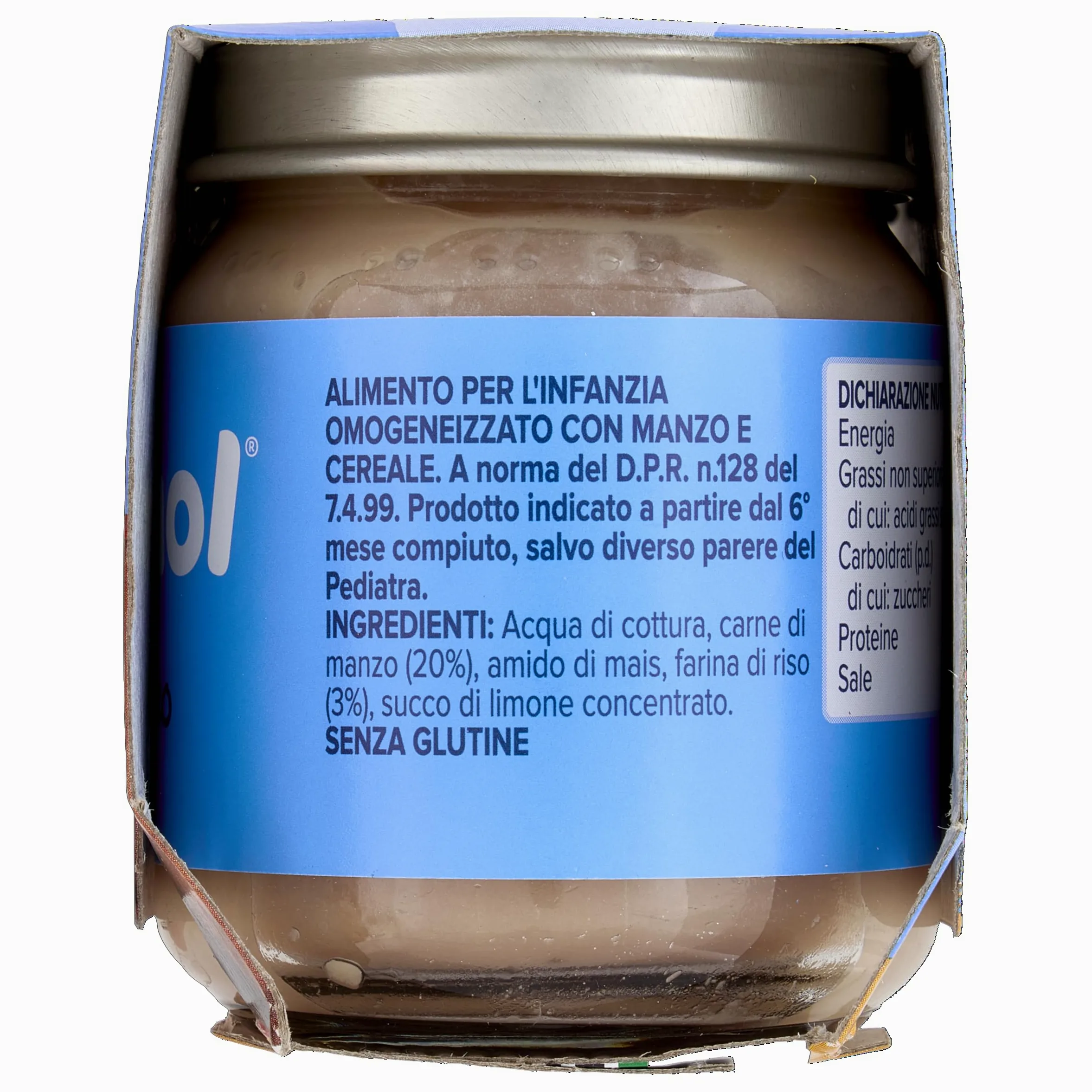 Nipiol Omogeneizzato Manzo - 2x120 g, 12 Confezioni