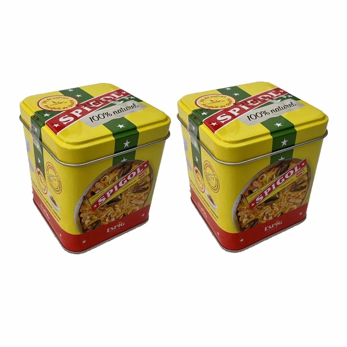 Set di 2 spezie a spirale naturale, confezione da 100 g
