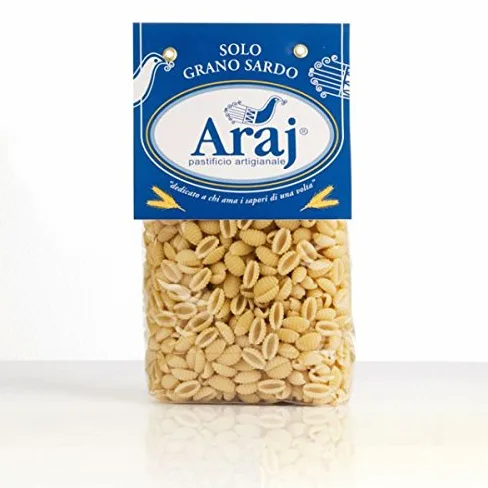 20 x 500 gr - Malloreddus classici. Pasta di semola prodotta con grano duro coltivato in Sardegna, macinato a pietra