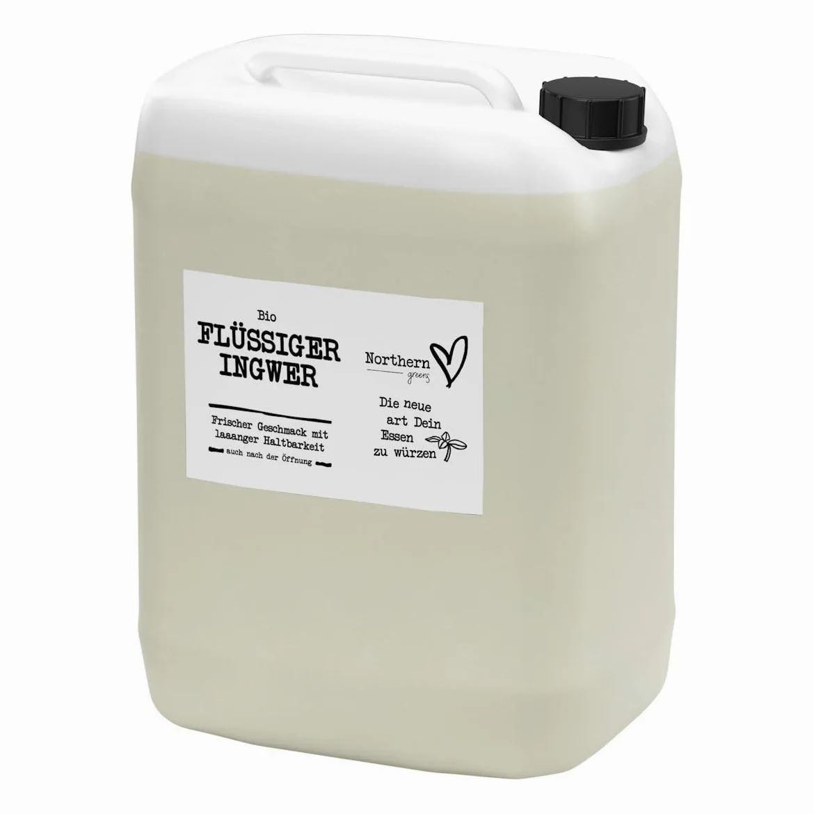 Northern Greens - Zenzero liquido, organico per aromatizzare, tanica da 10 l, per grandi consumatori e gastronomia
